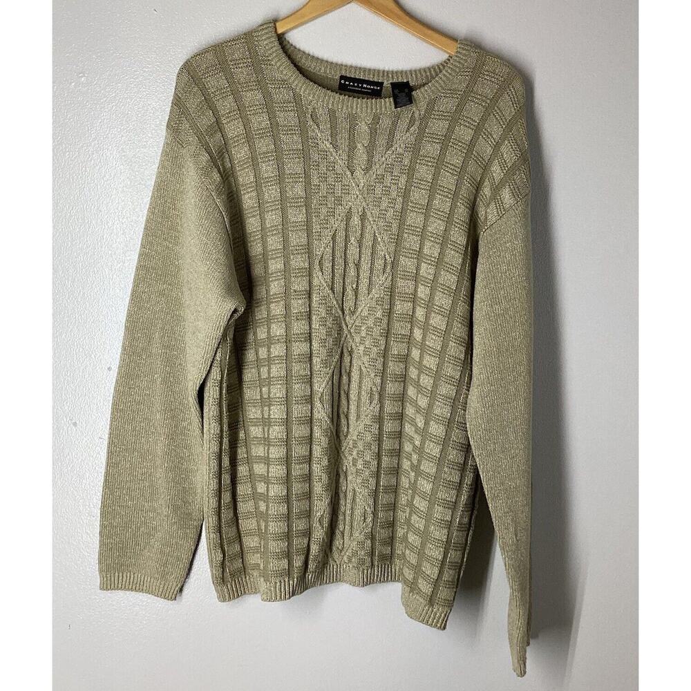Crazy Horse Sweater Womens Size XL Fishermen Long Sleeve Pullover Top